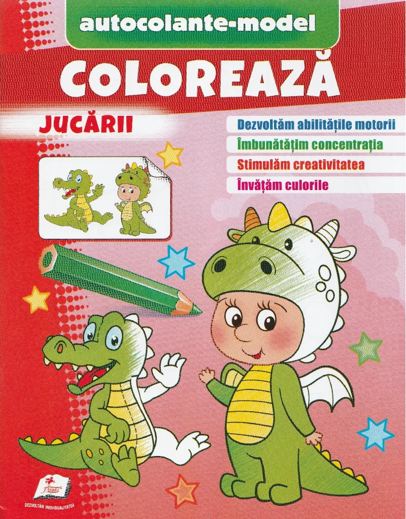 Coloreaza Jucarii + Autocolante model 